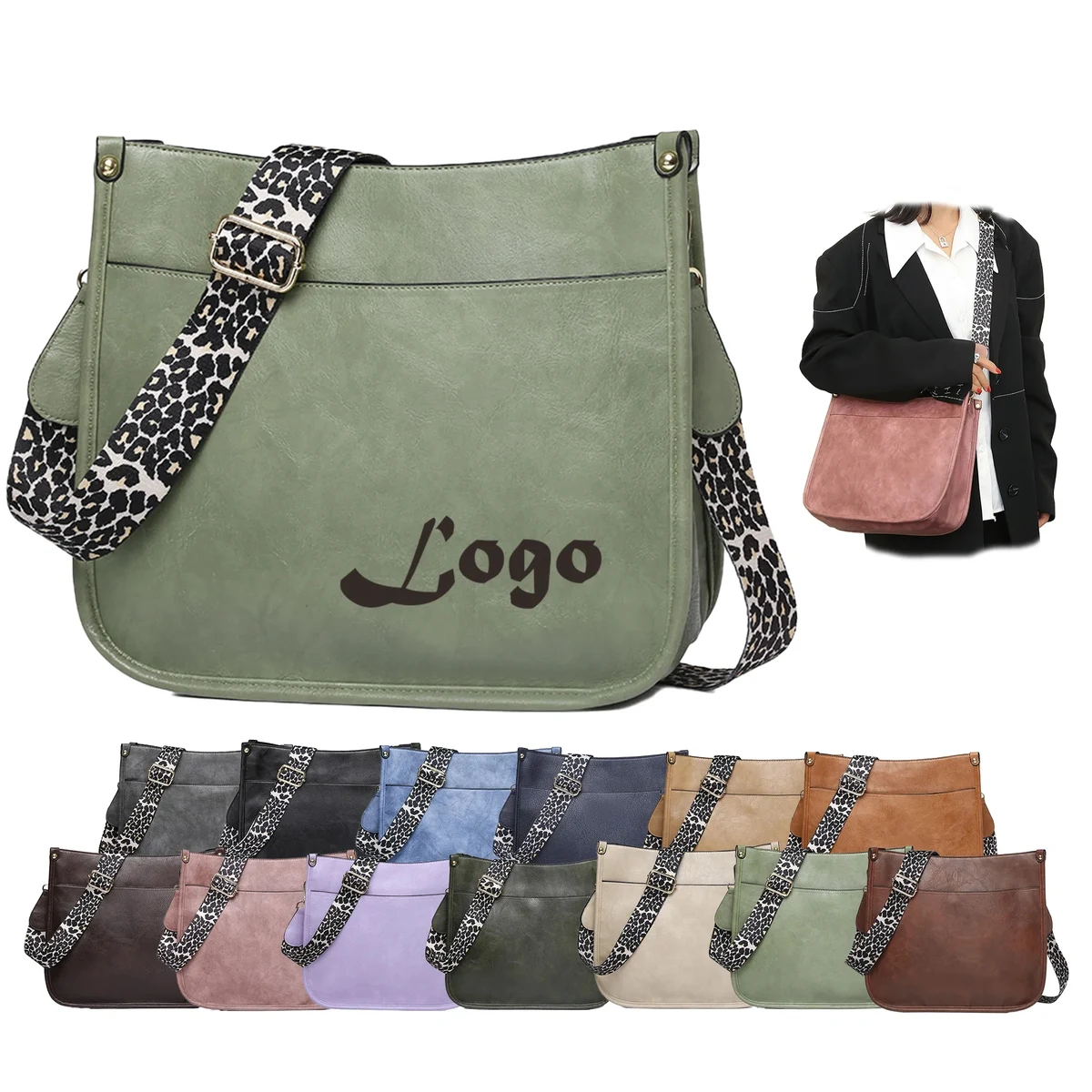 PU Leather Crossbody Shoulder Bag 1