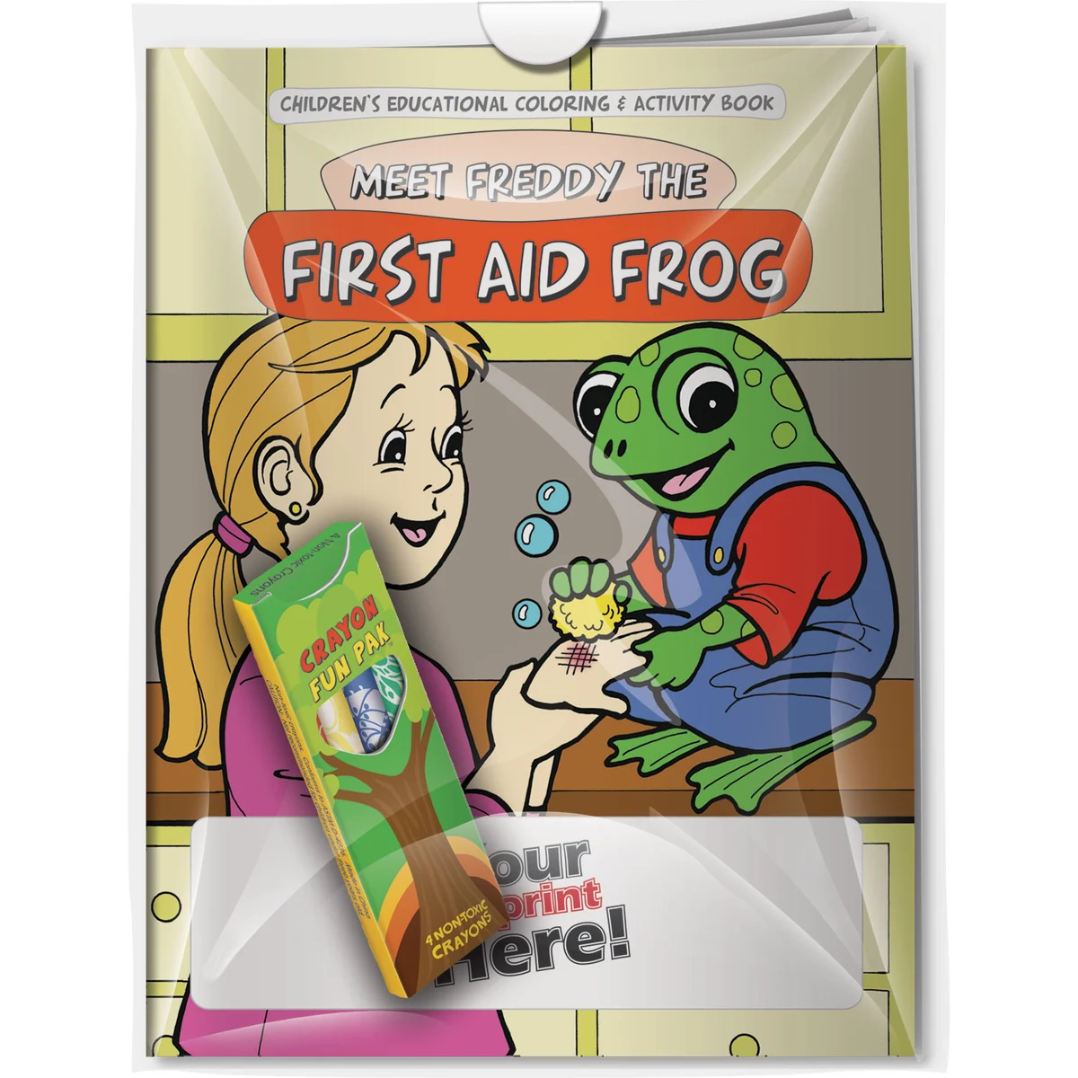 Combo Pack - CB1142 Coloring Book & 4-Pack of Crayons in a Poly Bag 1