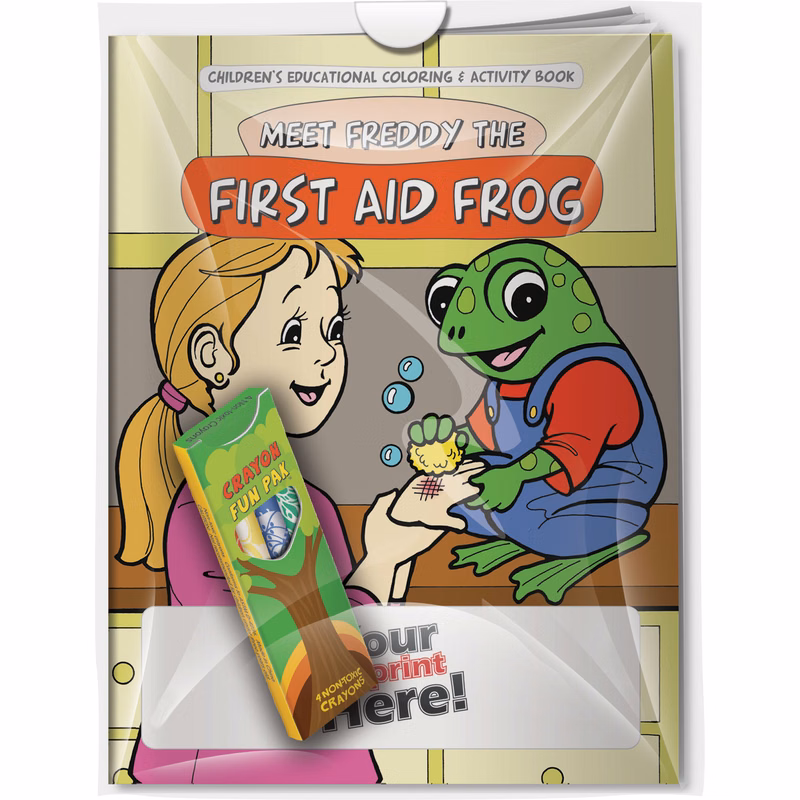Combo Pack - CB1142 Coloring Book & 4-Pack of Crayons in a Poly Bag