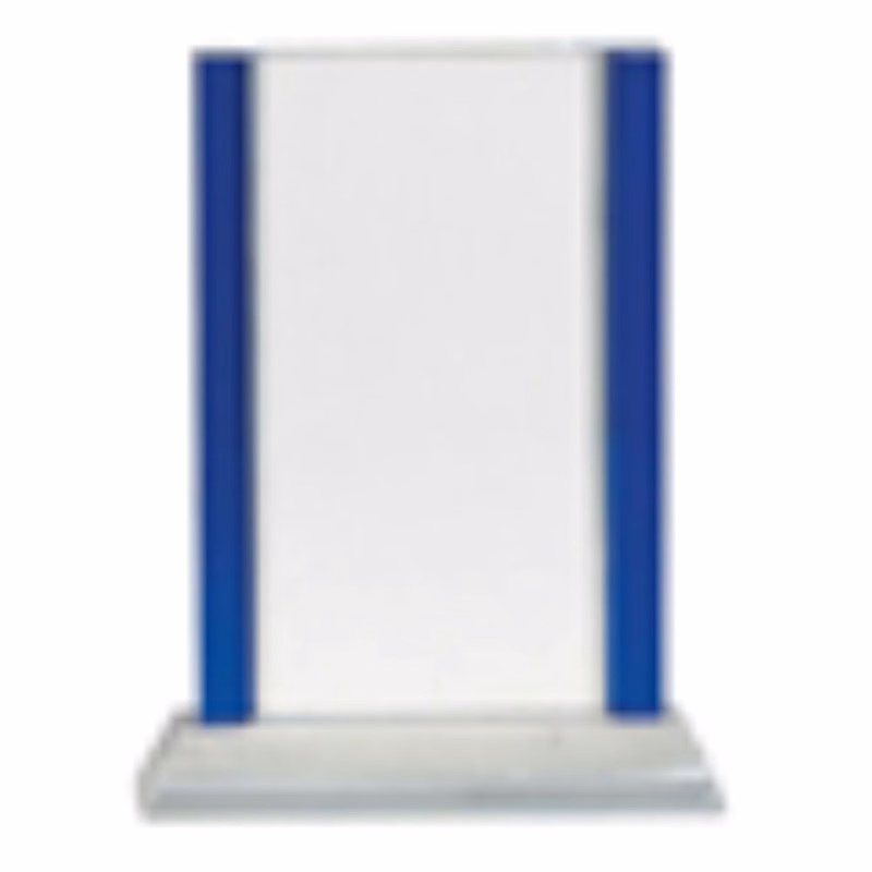 Two Tone Edge Crystal Award with Base