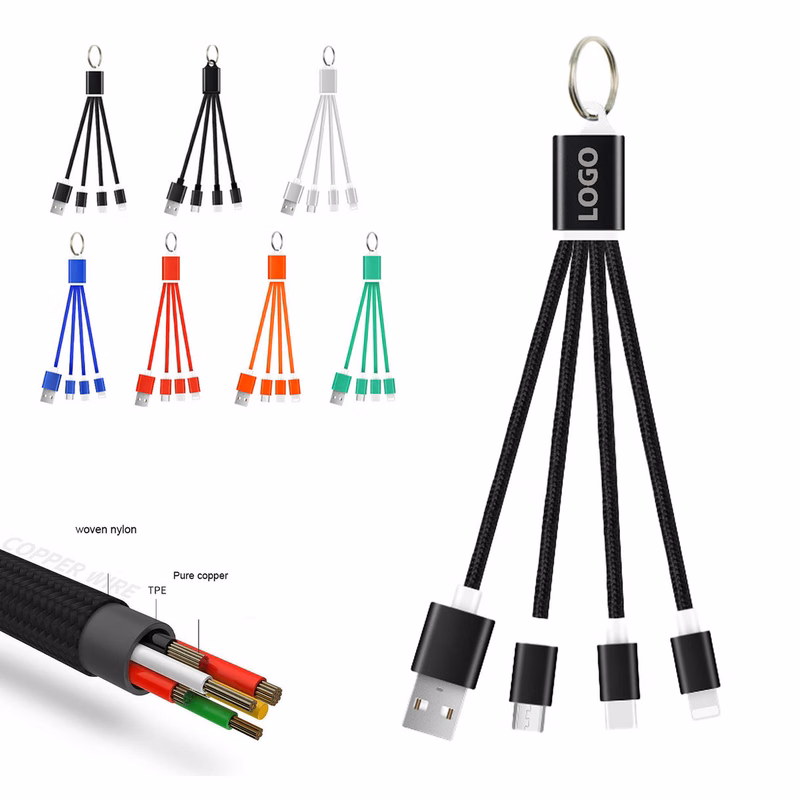 MOQ 20 Multi USB-C Keychain Charger