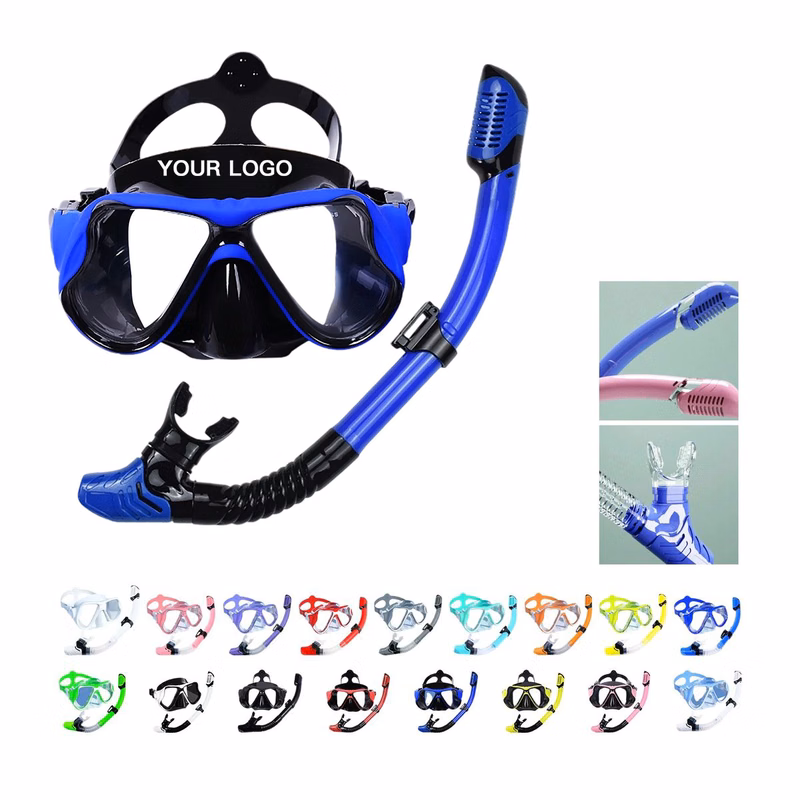 Durable Plastic Snorkel Set for Swimming and Diving
