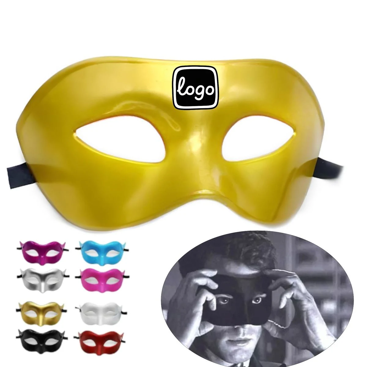 Halloween Christmas Thickened Half Face Masquerade Mask 1