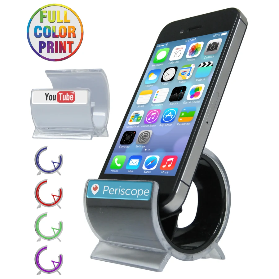 Rounded Cell Phone Stand - Full Color Dome Print Included - NO MINIMUM 1