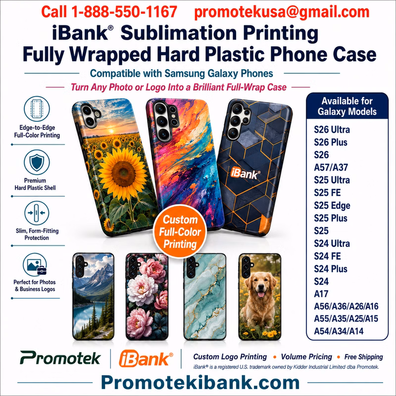 iBank ® Sublimation Printing Full-Wrap Hard Plastic Phone Case compatible with Samsung Galaxy Phones