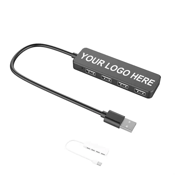 Custom 4 Port USB 2.0 Expansion Hub with LED Indicator — Tech Promotional 1