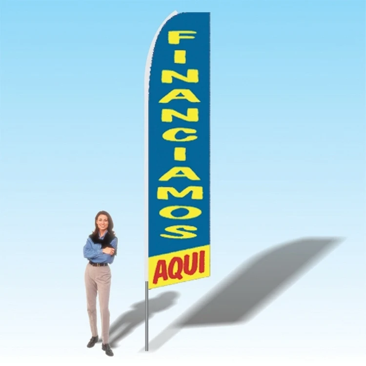 We Finance Here BlueYellow Advertising Banner Flag 1