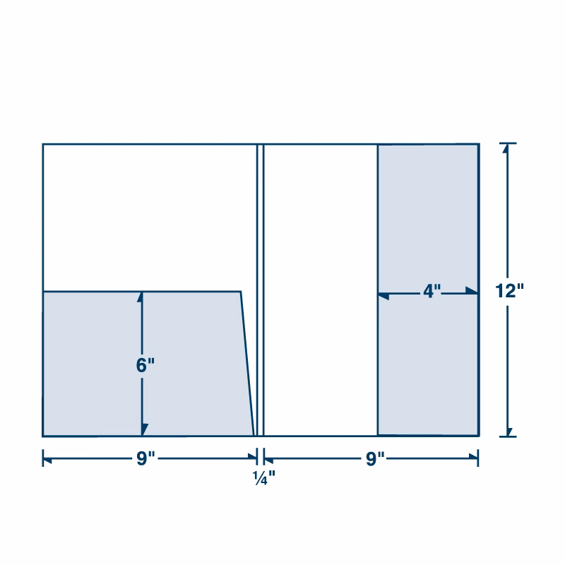 Large Presentation Folder with Tall and Regular Pocket