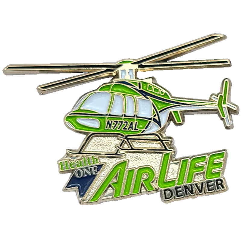 Die Cast Zinc Soft Enamel Lapel Pin: 1.25"