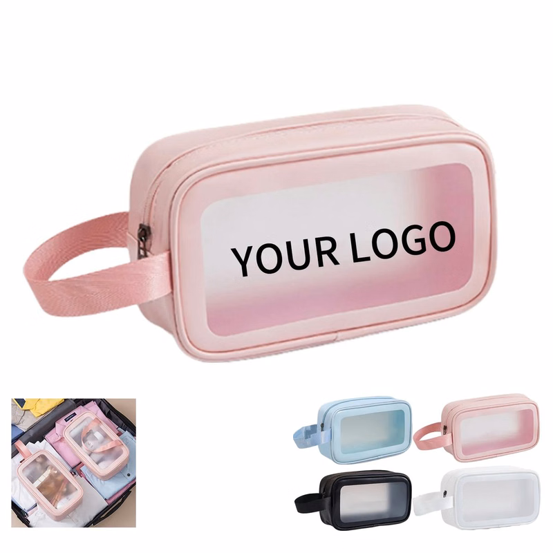 Durable PVC Travel Toiletry Bag with Zipper Closure