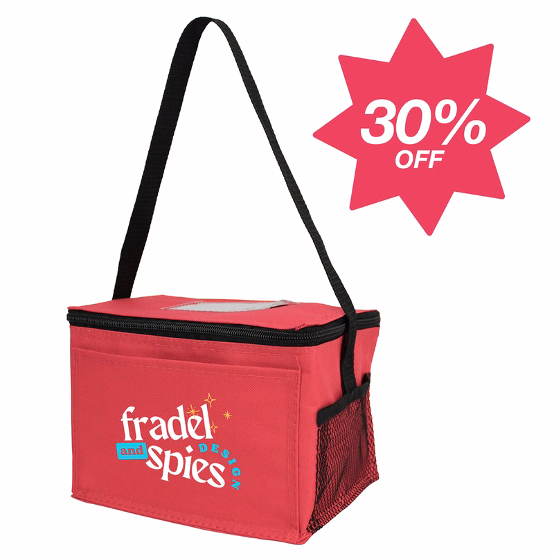 30% OFF - Rose Pink 6-Can Cooler Bag