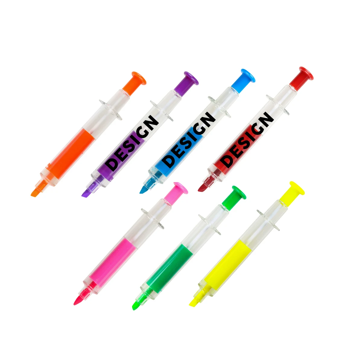 Double-Ended Syringe Fluorescent Stick Ballpoint Pen 1