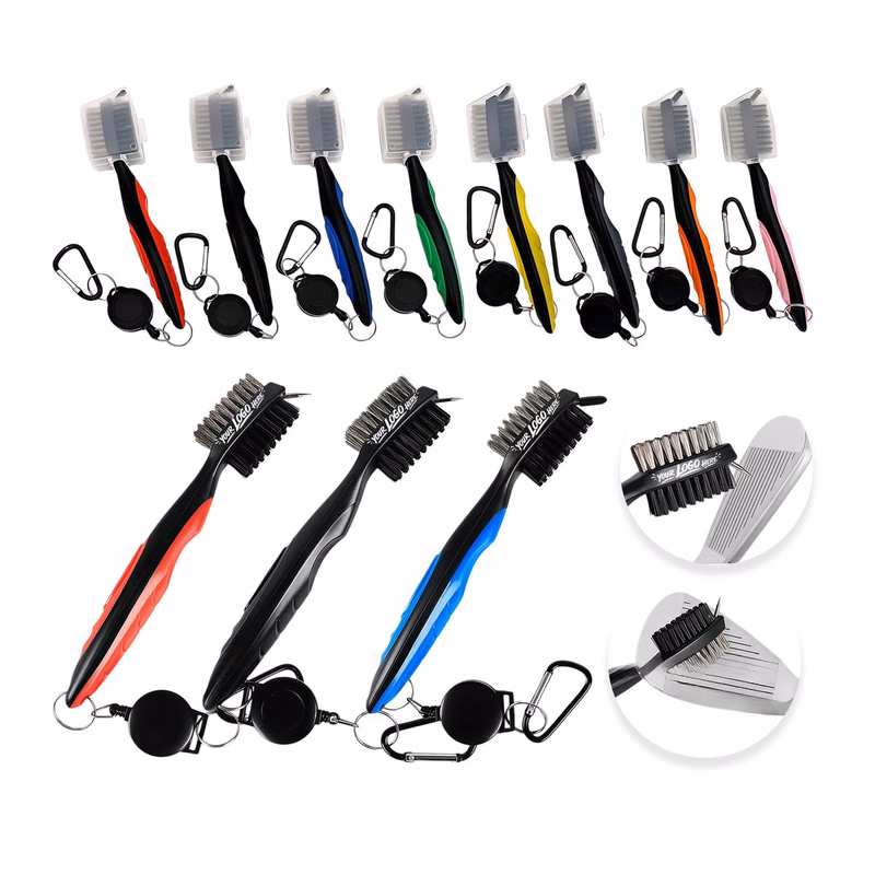 Golf Club Cleaning Brush Dual Bristle Groove Tool