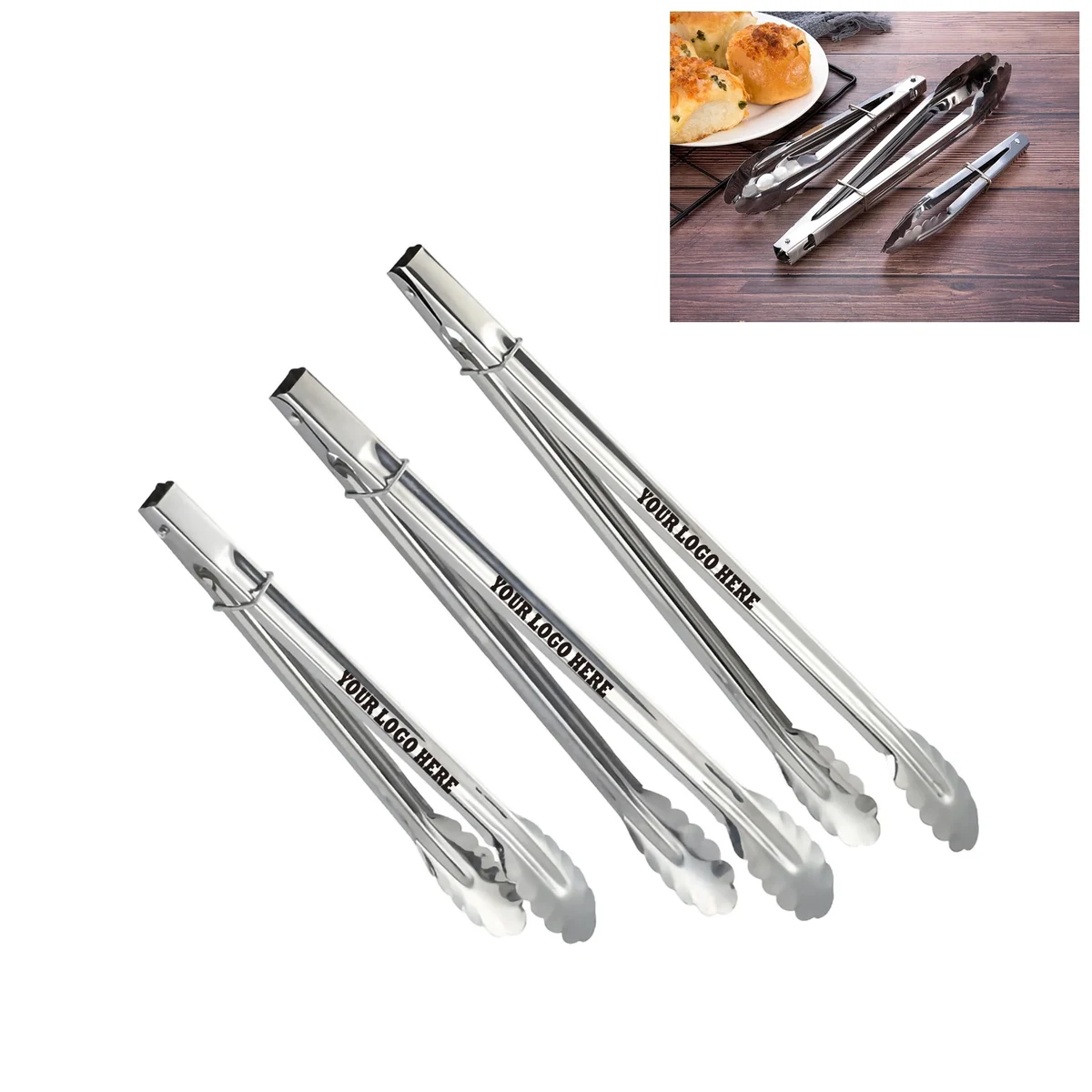 BBQ Grilling Stainless Steel Food Tongs MOQ50 1