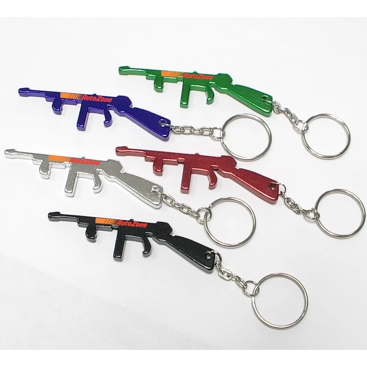 Rifle shape bottle opener key chain 1