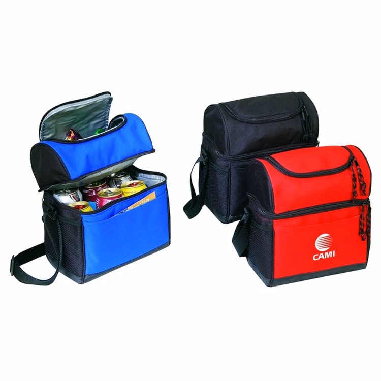 Cooler Lunch Bag with Leather Like Bottom
