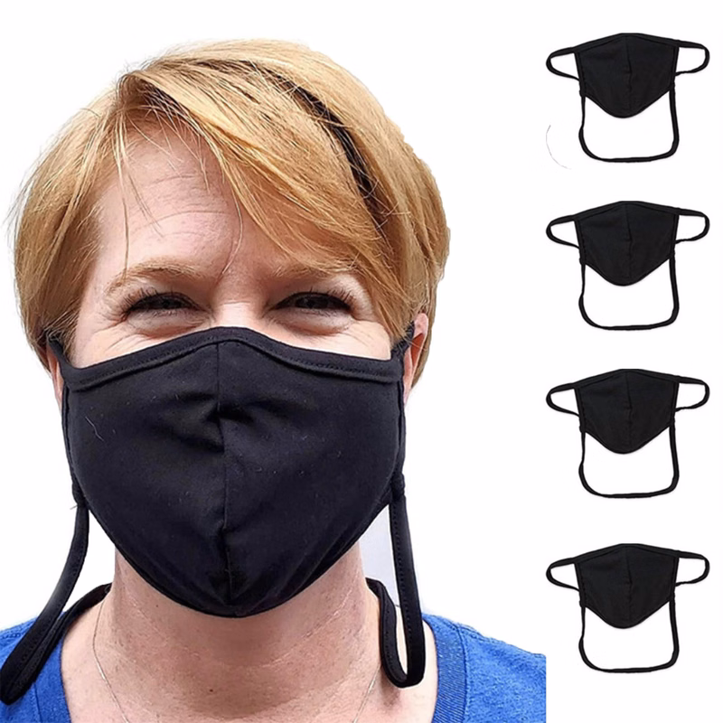 CustomLogo Cotton Adjustable Face Mask With Lanyard