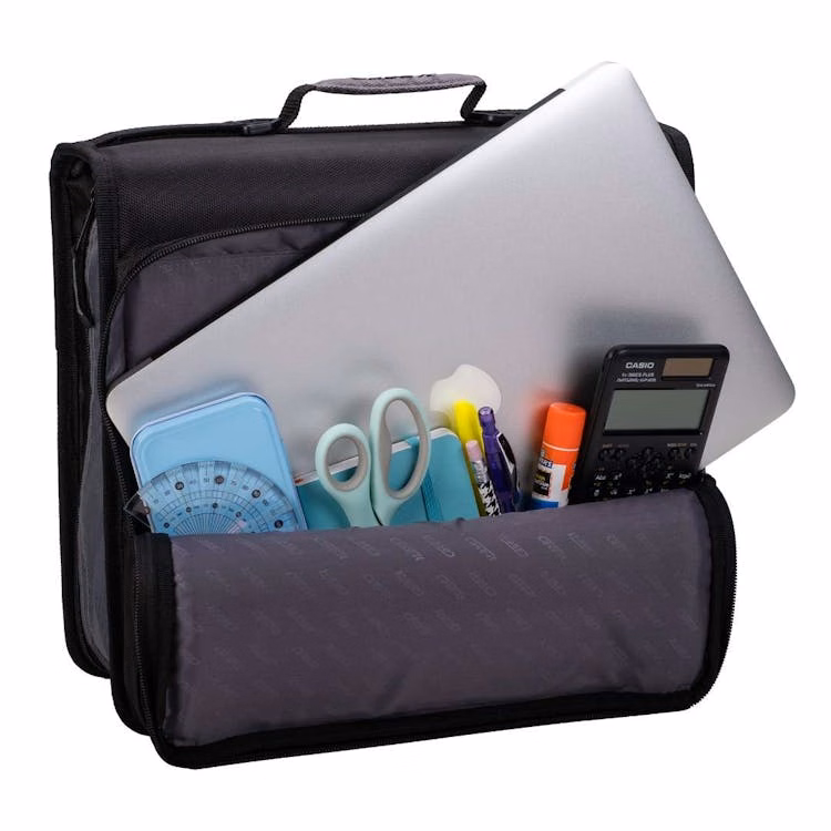 Case-It Universal Dual Deluxe Backpack Binders - Black 4"