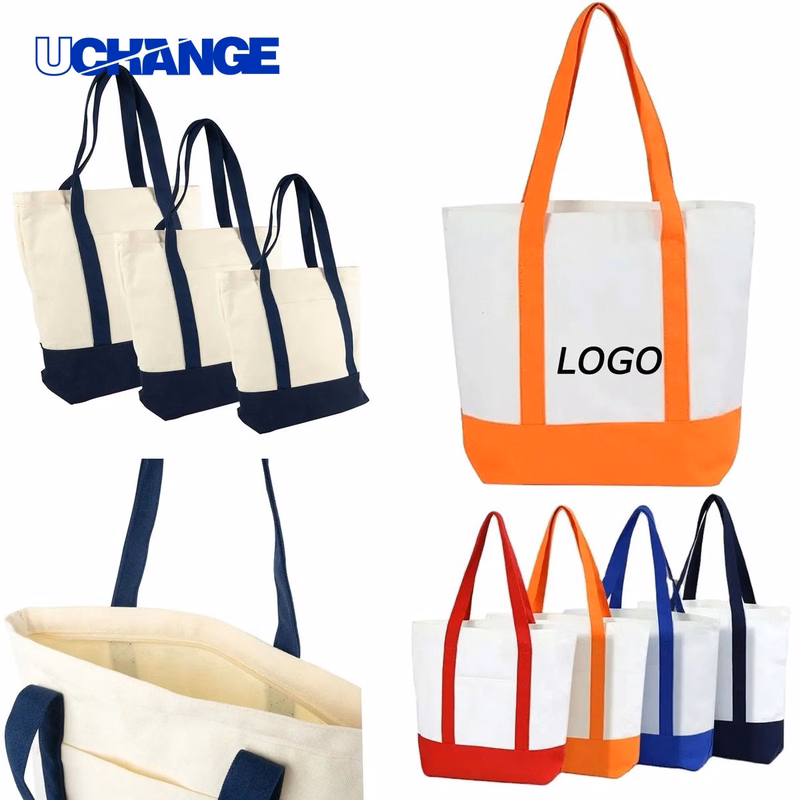 Cotton Handheld Advertising Bags Reusable Shopping Tote