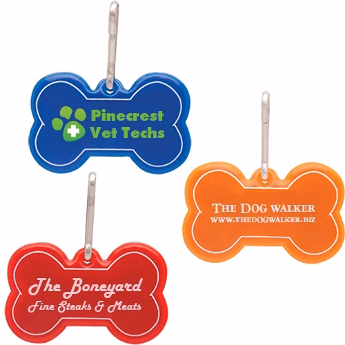 Dog Bone Reflective Collar Tag