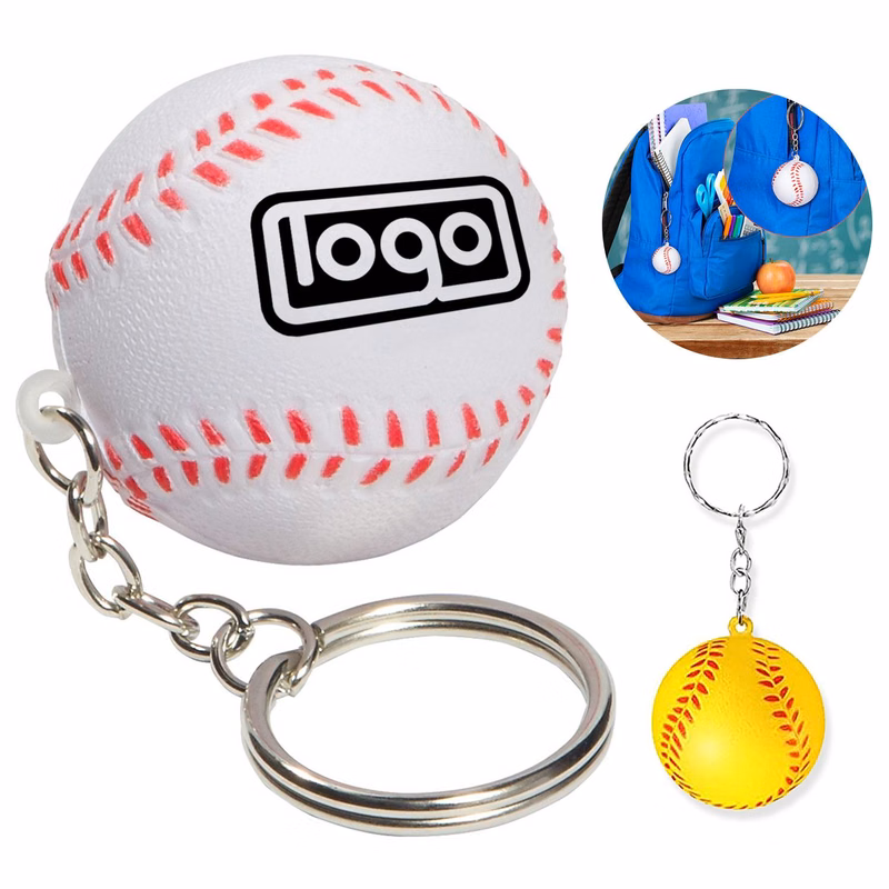 Baseball Stress Reliever Key Chain