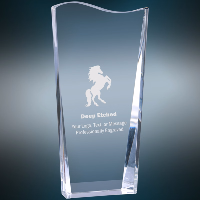 7 3/4" Crystal Facet Wave Award