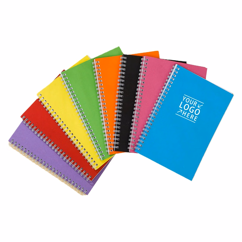 A5 Colored Cardboard Cover Spiral Notebook