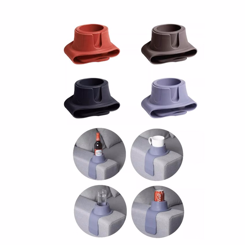Silicone Sofa Armrest Cup Holder for Drinks and Mugs