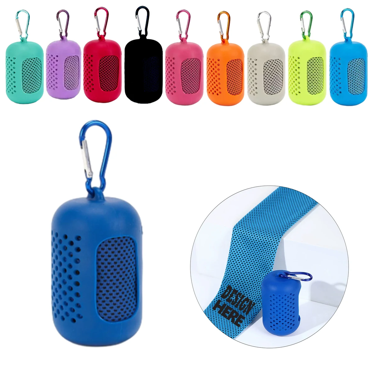 Ice Towel With Silicone Storage Bag 1