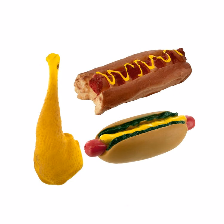 Squeaking Dog Toys - Meat Lovers 3 Styles 6"-7.5"