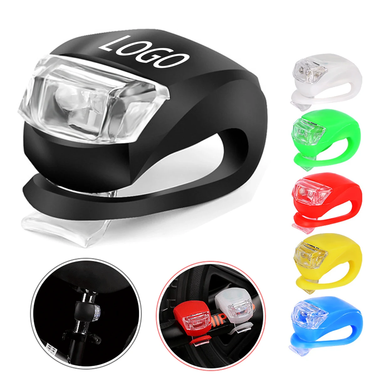 Silicone Safety LED Flash Bike Light MOQ 100PCS 1