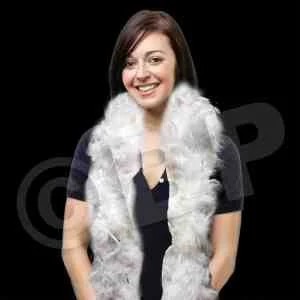 White Adult Size Feather Boa 1