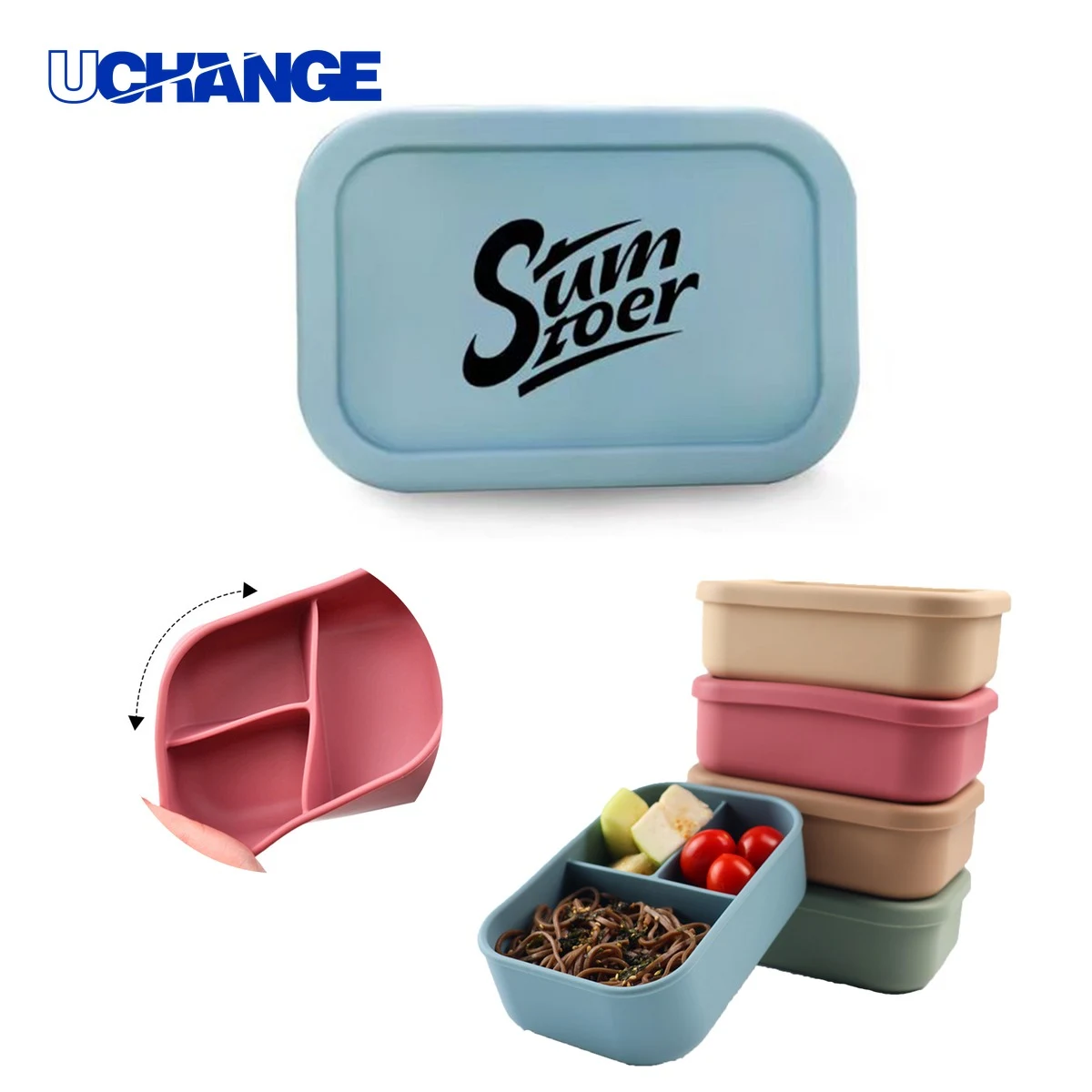 Silicone Lunch Bento Box Container 1