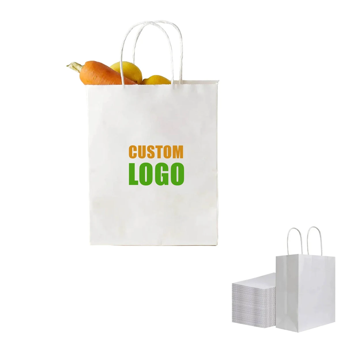 MOQ 50 pcs Full color Grocery Kraft Bags 1