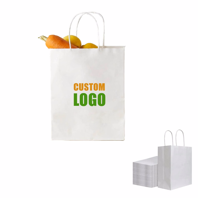 MOQ 50 pcs Full color Grocery Kraft Bags