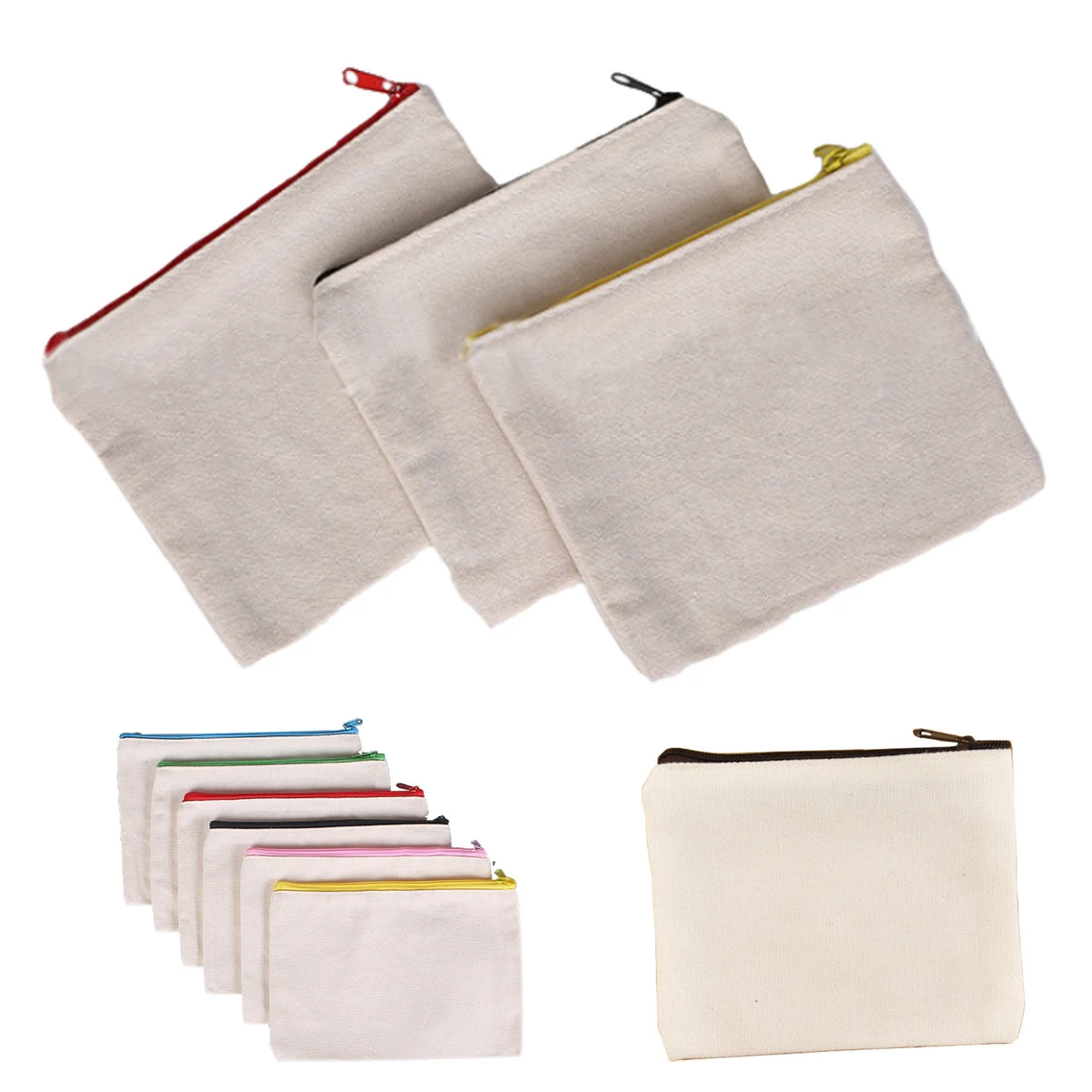 Canvas Zipper Coin Purse 1