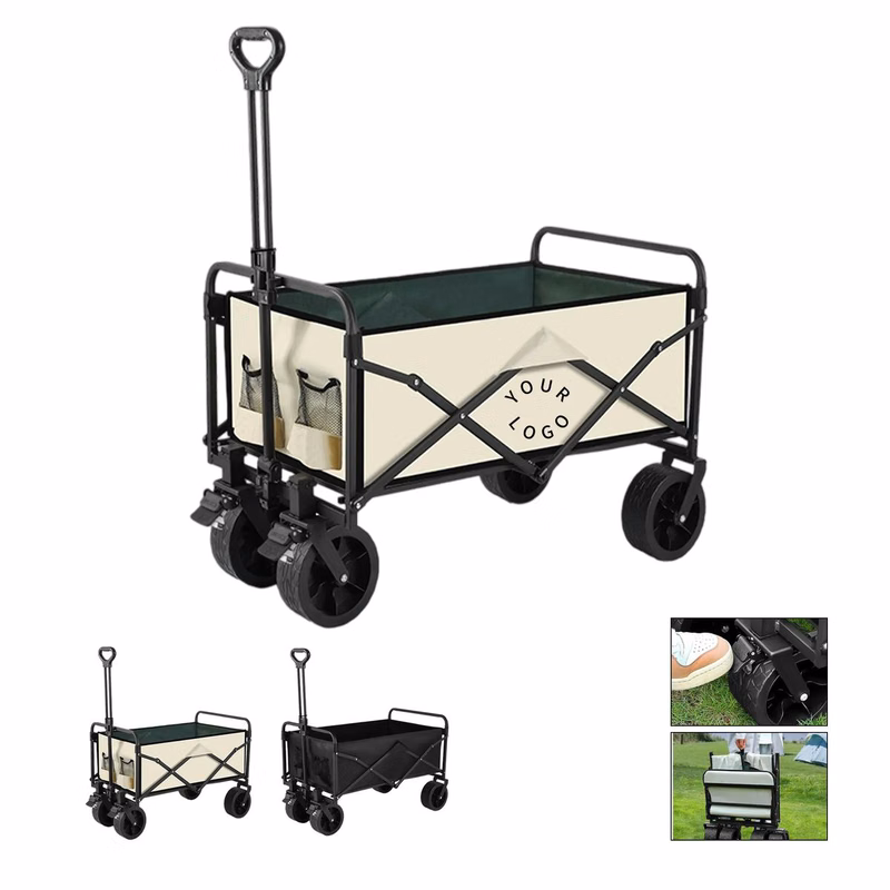 Foldable Camping Utility Trolley with All Terrain Wheels