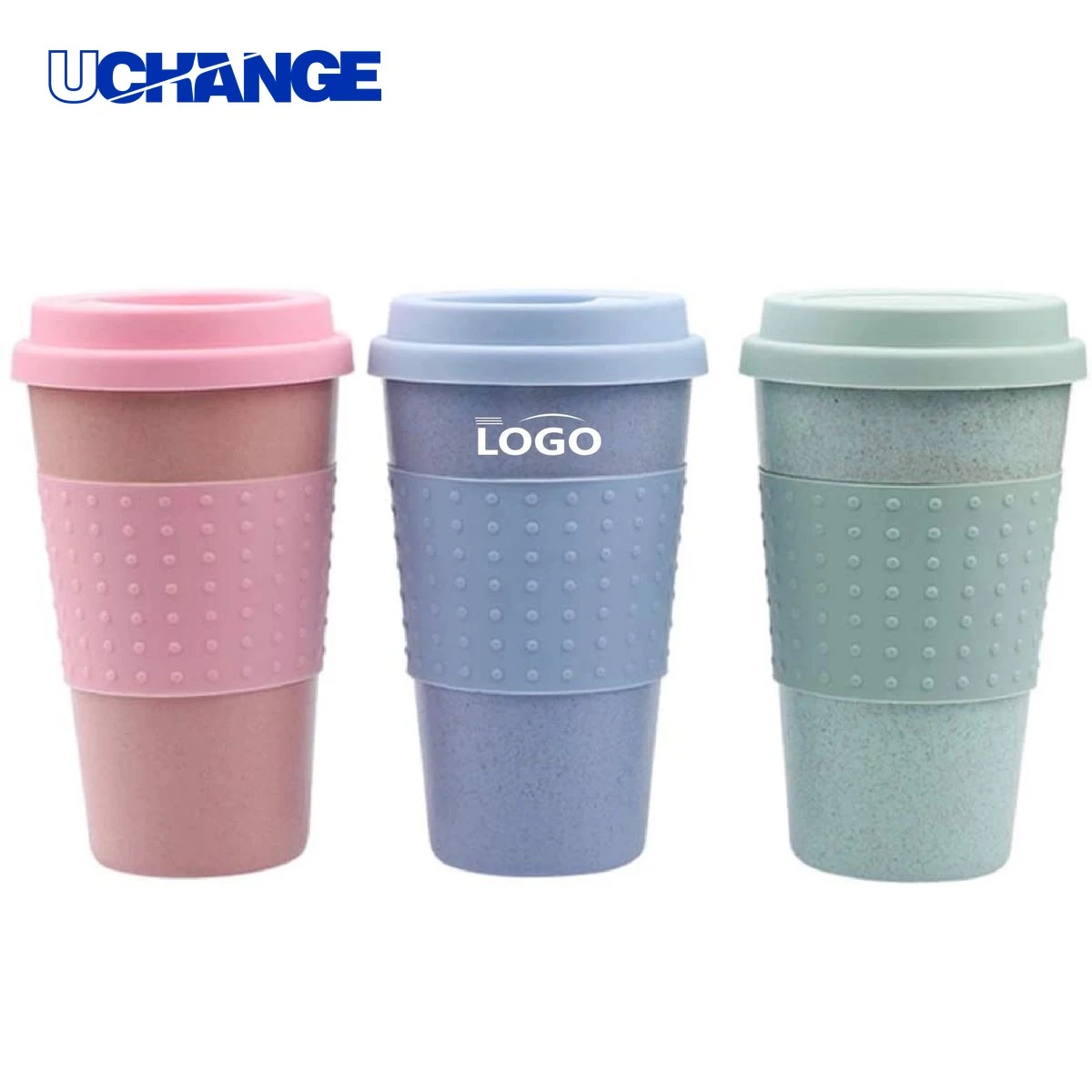 Wheat Straw Coffee Mug with Silicone Lid 1