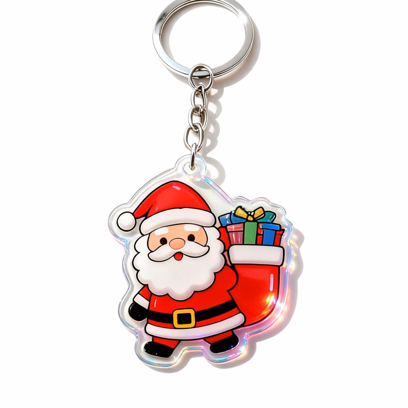 Custom Christmas Acrylic Keychain Charms