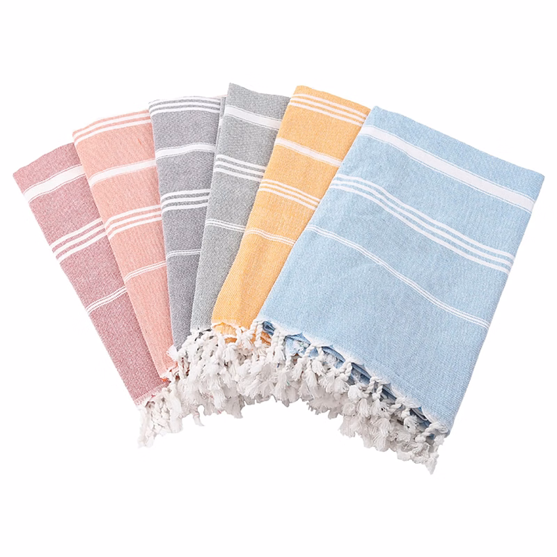 MOQ 20pcs 100% Cotton Turkish Beach Towel