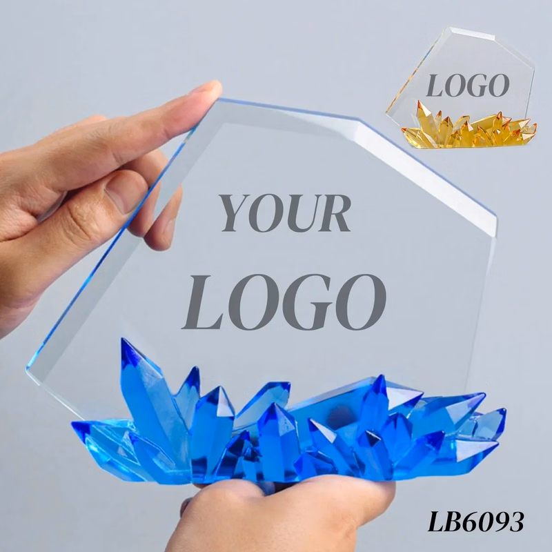 Appreciation Crystal Trophy Award Personalized
