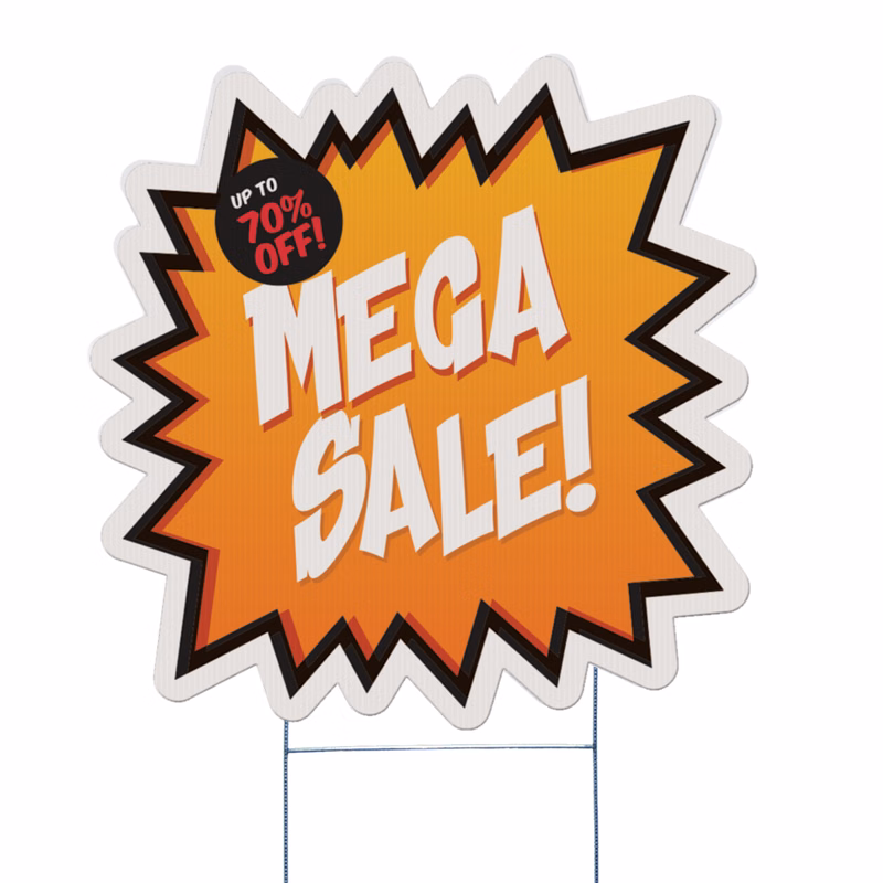 Burst Yard Sign, Full Color