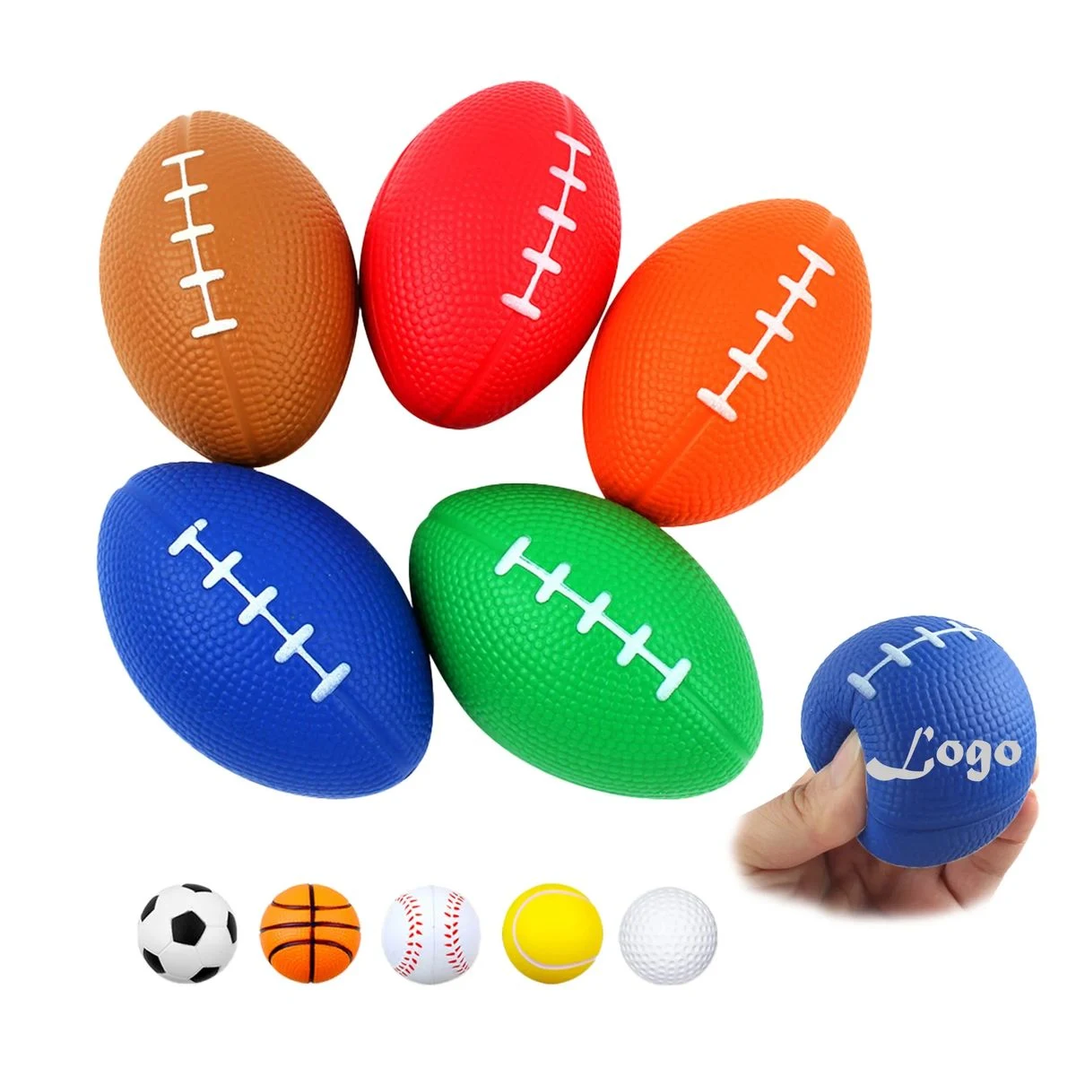 Custom PU Foam Stress Footballs 1