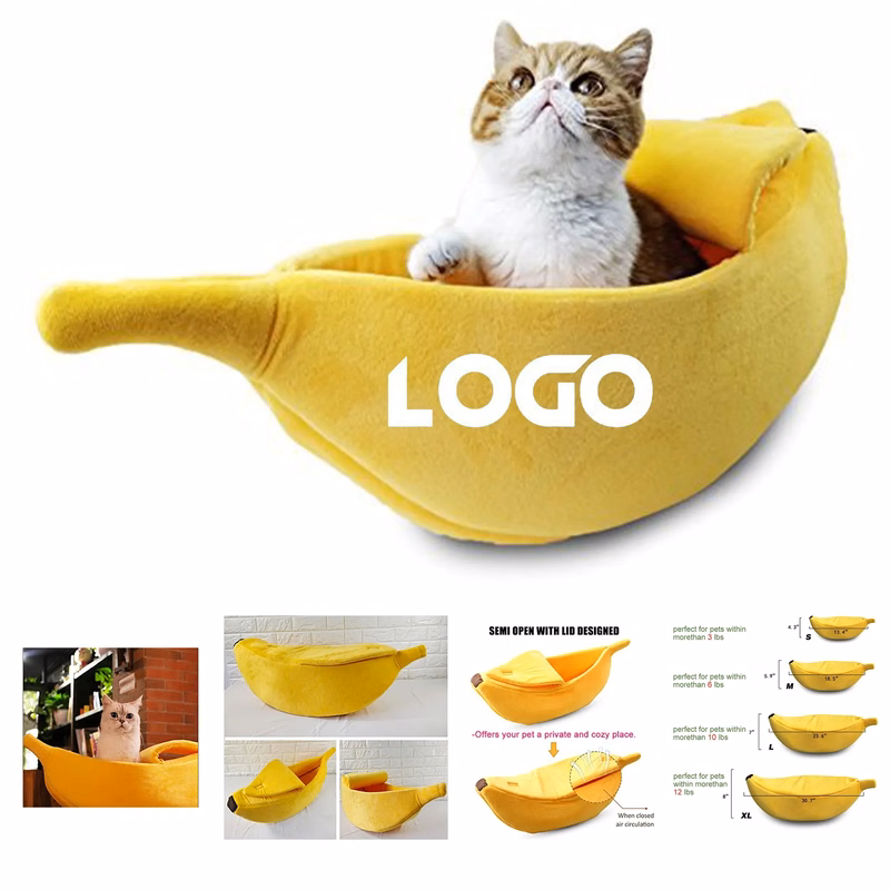 Cute Banana Cat Bed