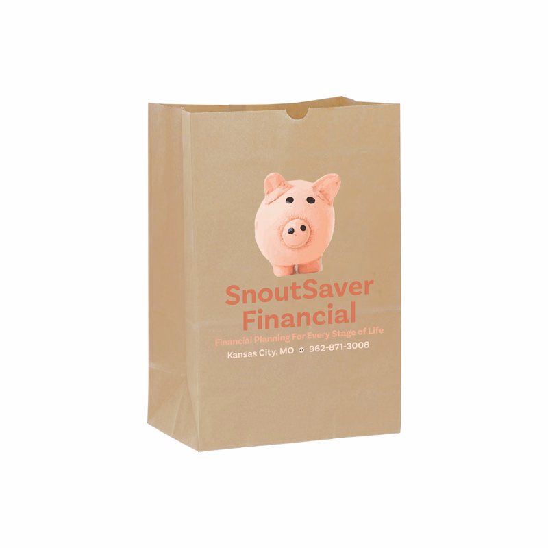 Grocery Bag - Natural Kraft 1/6 BBL# SOS