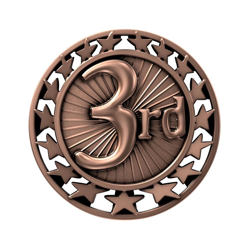 3rd Place Star Medallion (2-1/2") 1