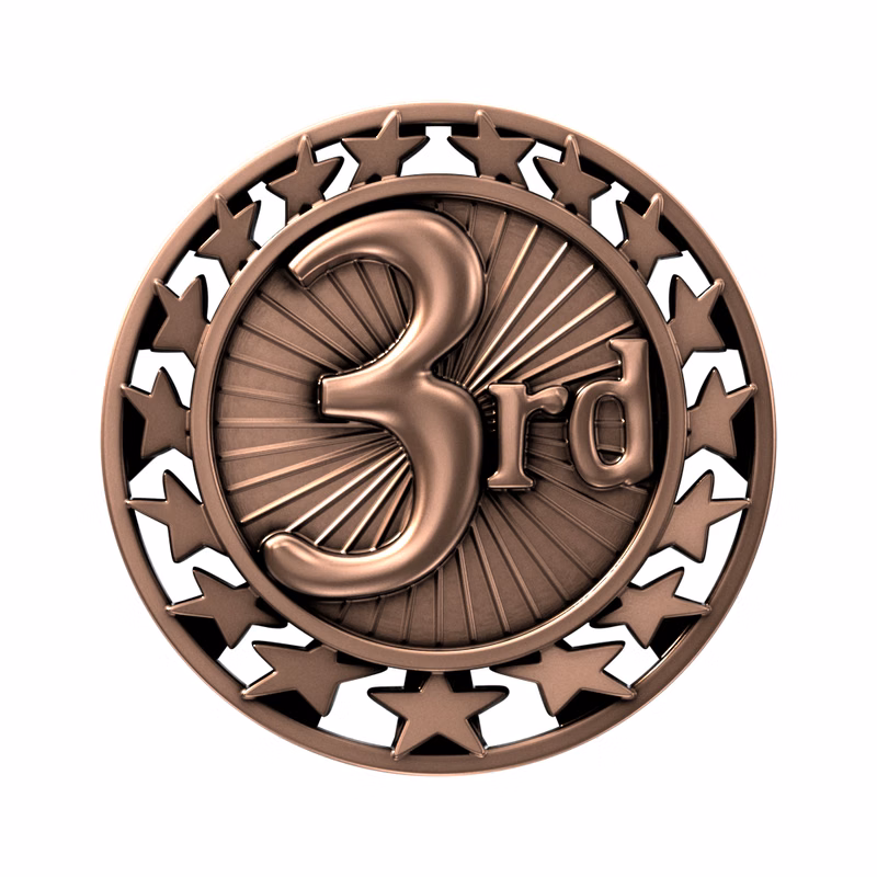 3rd Place Star Medallion (2-1/2")