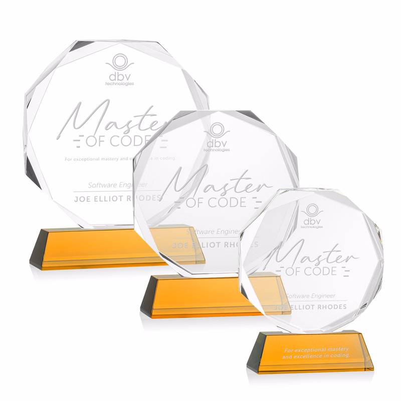 Acadian Award on Newhaven Base - Amber