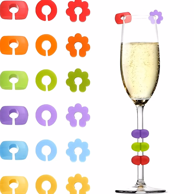 Custom Molded Silicone Wine Charms