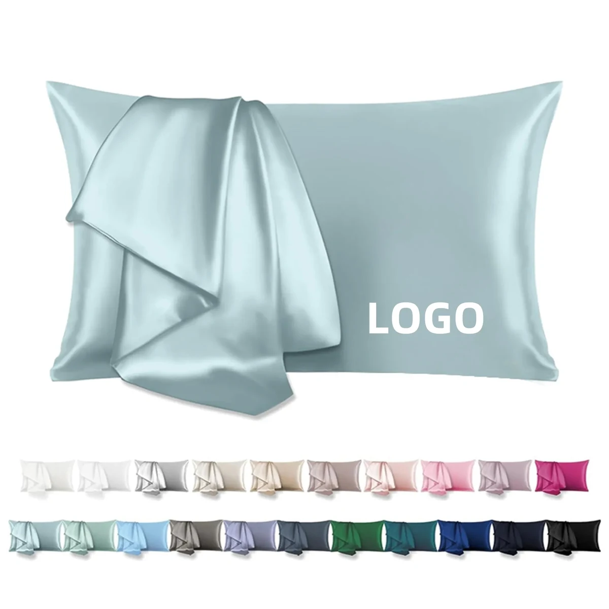 Faux Silk Solid Color Envelope Pillowcase 1